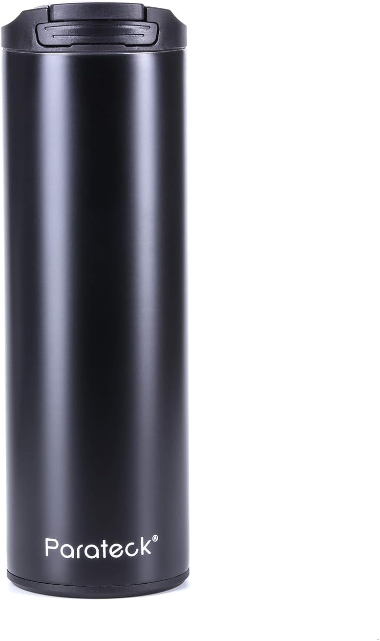 Travel Mug Thermos Flask 500 ml Coffee to Go Mug Vacuum Insulated Insulated Stainless Steel Thermos Flask 500 ml Tea to Go Mug Leak-Proof Travel Mug for Hot Cold Drinks (Black)