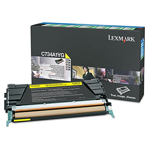 Lexmark LEXX748H1YG Toner Cartridge Yellow Laser, 10000 Page