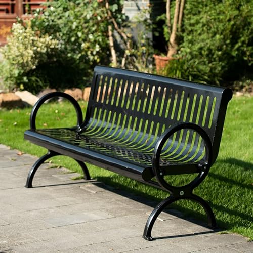 Doppelsitzbank For Den Garten, Metallbank For Den Außenbereich...