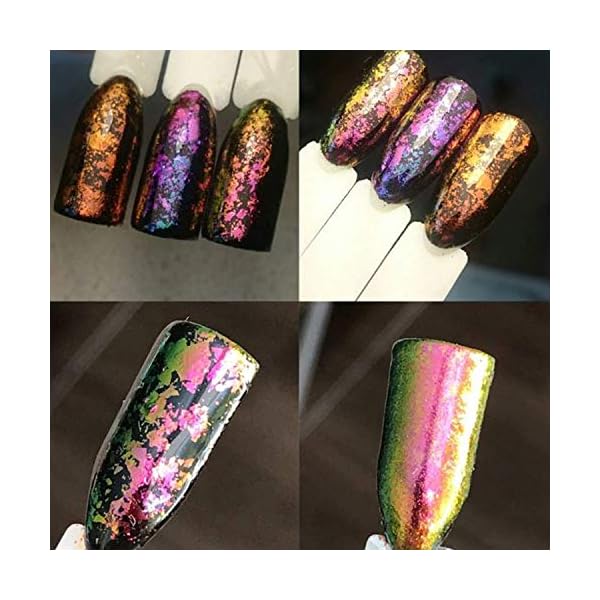 Schillerndes Chamäleon-Nagelflocken Set mit 6 Gläsern (Gemischtes Chamäleon) – Bild 8