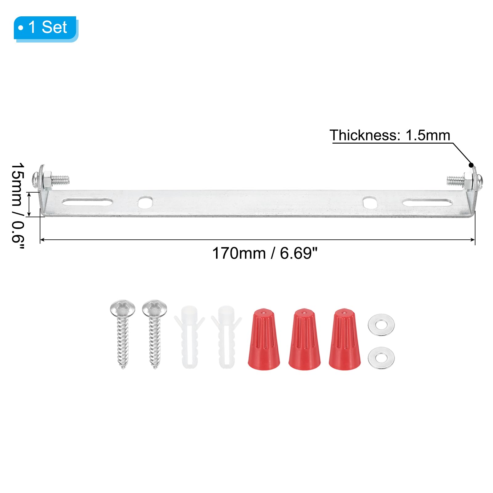PATIKIL 170mm (6.7") Universal Light Fixture Mounting Bracket Kit - Image 2