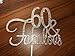 Rose Gold Glittery 60 & Fabulous Cake Topper,60th Birthday Party Decorations,60th Birthday Party Cake Decor
