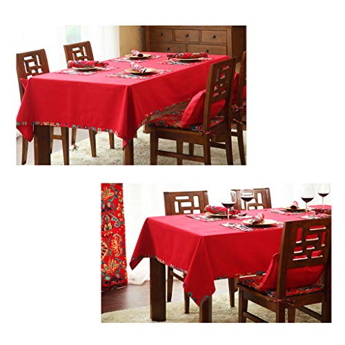 Nappe coton lin anti-tache grande nappe rectangulaire pour protéger votre table - 3