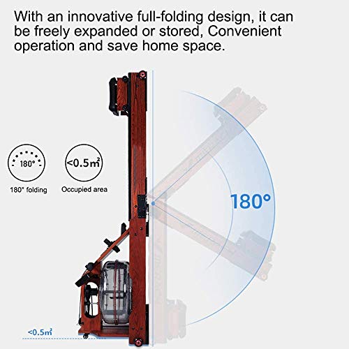 Image of Rowing Machines Rowing Machine with LCD Smart Display 180 Folding Universal Wheel Design Free to Rotate and Move 13L Water Tank Suitable for Home Fitness Exercise