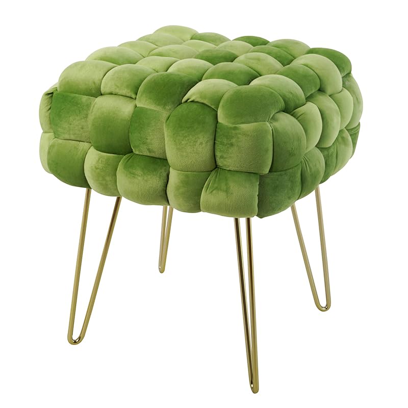 Lista de Taburetes . 43 Genérico Otomano De Almacenamiento, Silla De Tocador para Sala De Maquillaje, Taburetes De Tocador para Dormitorio, Reposapiés con Patas De Metal (Verde - Corto)