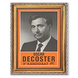 Framed Oscar Decoster Poster Canvas Print Art Vintage Contemporary Wall Art Painting Pictures Wall Decor Home Decor Living Room Office Apartment (Retro frame,24L X32W)
