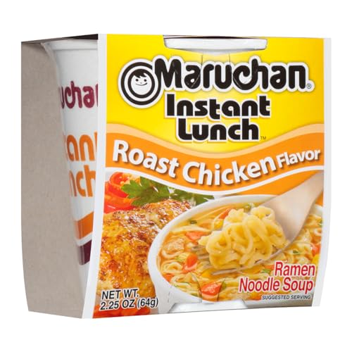Image of Maruchan Instant Lunch Ramen Noodles, Roast Chicken Flavor - Japanese-Style Instant Noodle Soup, Easy Meal Ready in 3 Minutes - 2.25 Oz., (Pack of 24)