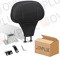 Vista 7 de FOVPLUE Respaldo Ajustable para Pasajero, Almohadilla Desmontable para Respaldo del Conductor Enchufable con Kit de Montaje para Harley Touring