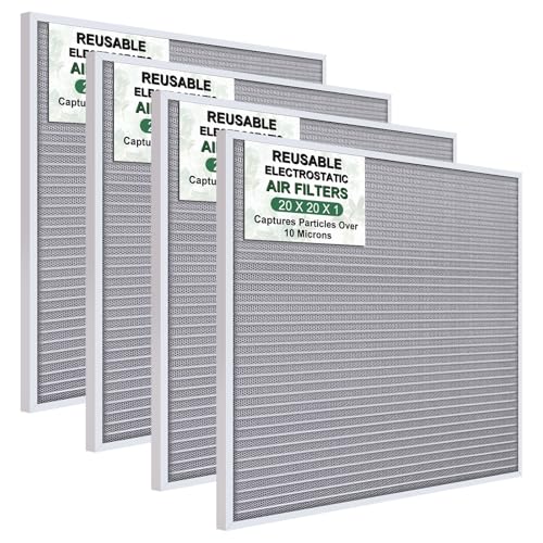 Filtre à air électrostatique lavable MERV 8 en aluminium réutilisable à vie pour purifier la maison