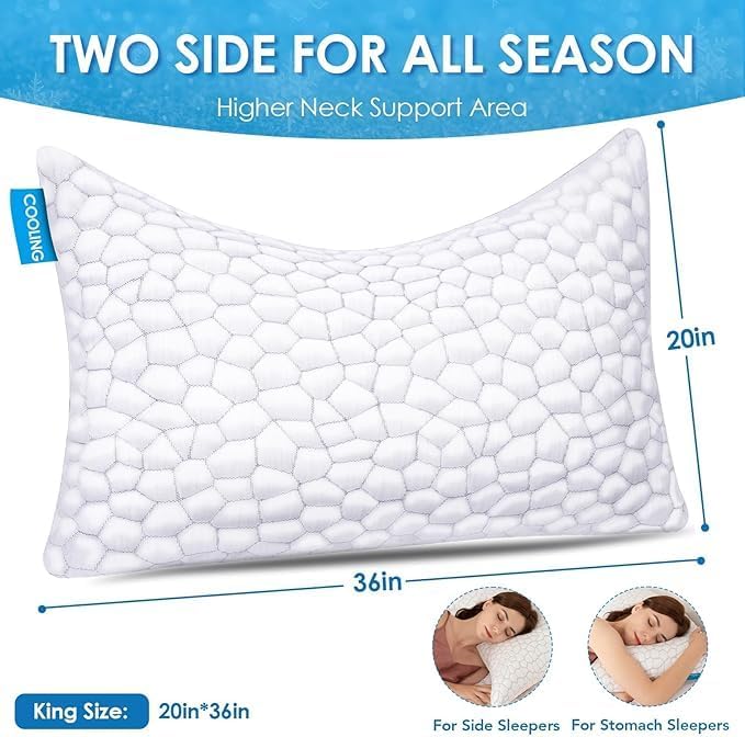 Almohada Memory Foam King Tamaño Refrescante miniatura 2