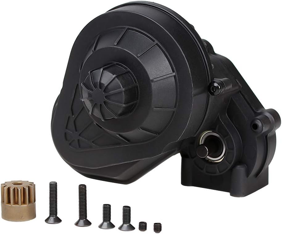 Complete Gearbox Transmission with Gears Set 1/10 RC Crawler Car Axial SCX10 SCX10 II 90046 Upgrade Part (Black Complete Gearbox)