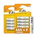 EBL 1.2V AAA Batterie Ricaricabili Durature, Pile Ricaricabili da 1100mAh Ni-MH con 1200 Tech, Confezione da 8 pezzi