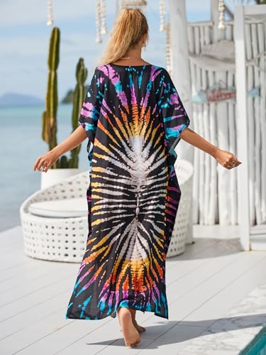 Image of Kaftan Dresses for Women Plus Size Bathing Suit Cover up Caftan Maxi Beach Dresses
