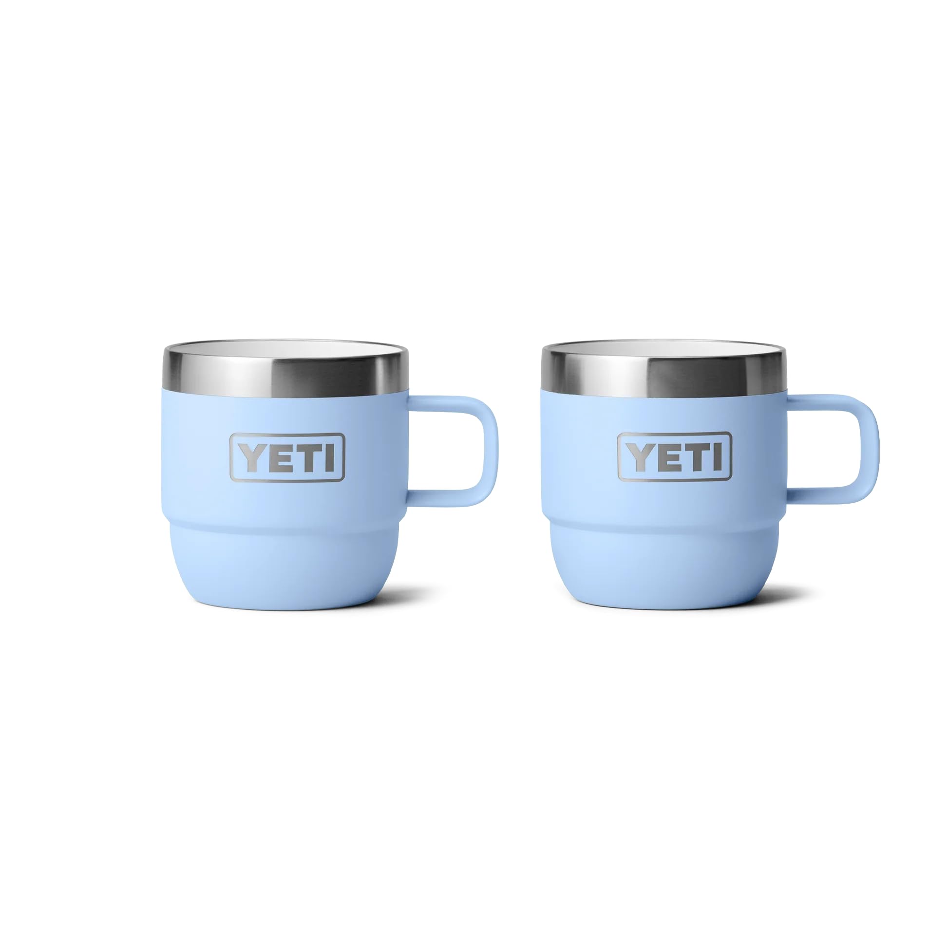 YETI Rambler Espresso Mug, Vacuum Insulated Stainless Steel Stackable Mug, Big Sky Blue, 2 Pack 6 oz (177 ml)
