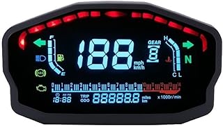 Motorcycle Odometer Universal Motorcycle LCD Speedometer Digital Backlight Odometer Tachometer Oil Gauge For 1,2,4 Cylinders Motorcycle Meter