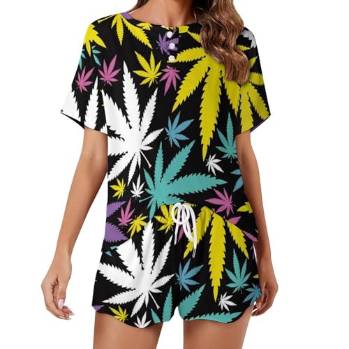 Pyjama femme manches courtes pour ne plus souffrir de la chaleur la nuit en été sleepwear respirant