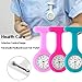 Set of 3 Nurse Watch Brooch, Silicone with Pin/Clip, Infection Control Design, Health Care Nurse Doctor Paramedic Medical Brooch Fob Watch - Pink Rose Blue