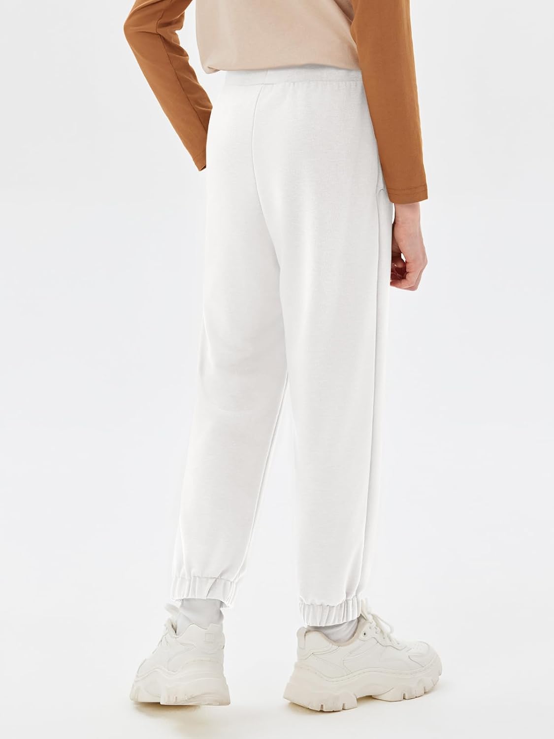 Haloumoning Boys Athletic Sweatpants Basic Elastic Waist Joggers Active Pants with Pockets 5-14 Years - Image 3