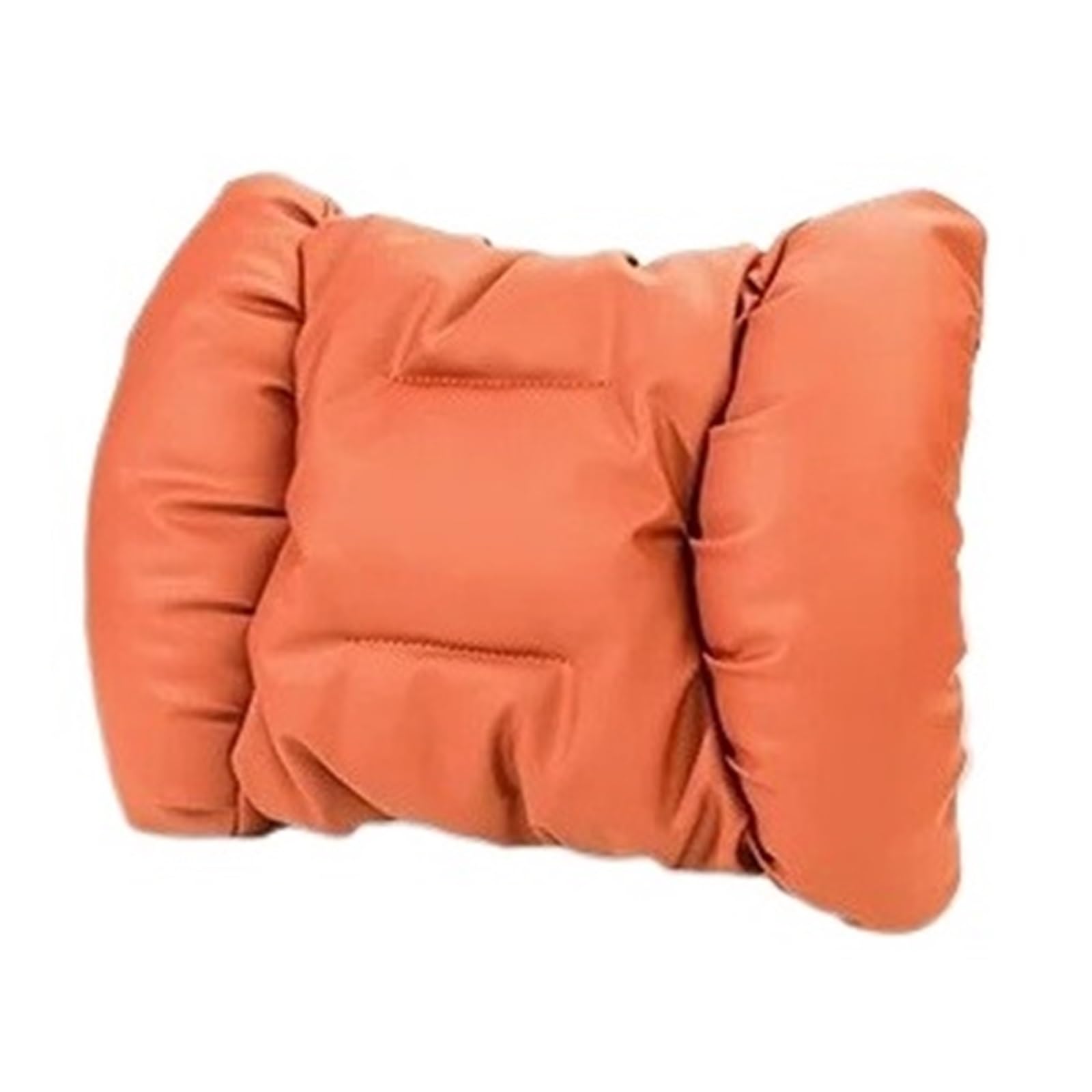 POAWUDJA Car Pillow Car Neck Pillow Backrest Breathable Fit For Mercedes Maybach For Audi Headrest Removable Cover(Waist support [ideal Orange])