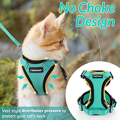 rabbitgoo Cat Harness and Lead Set, Adjustable Escape Proof Cat Lead for Walking Reflective Kitten Harness Set - Image 3