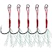 Fishing Assist Hooks Saltwater Kit,35pcs Jigging Slow Fast Jigs Hooks Heavy Duty Small Dancing Stinger Fishing Jig Hooks for Vertical Jigging Lures 11# 12# 13# 14# 15#