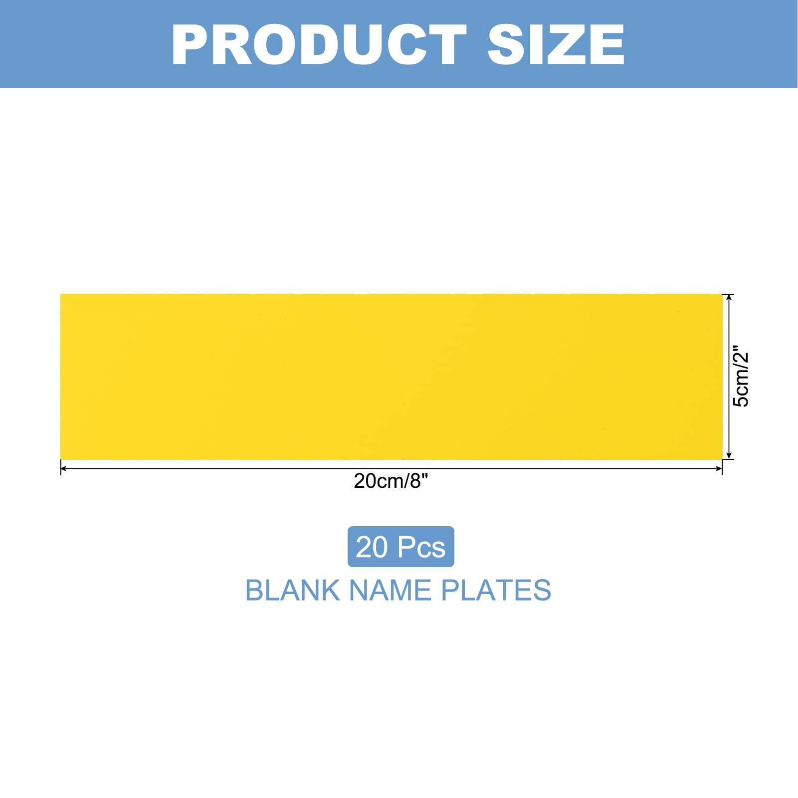 PATIKIL 8"x2" Blank Name Plates - Image 2