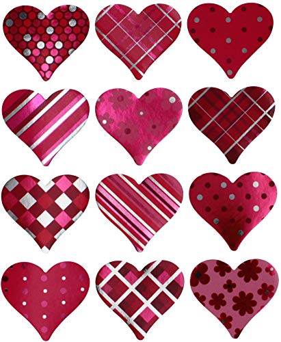 最安値 ハート ラベル ごほうびシール メタリック加工 赤 ピンク アソート ステッカー ハートシール かわいい バレンタイン バレンタイン まとめ買い 1片 Royal Greenの価格比較