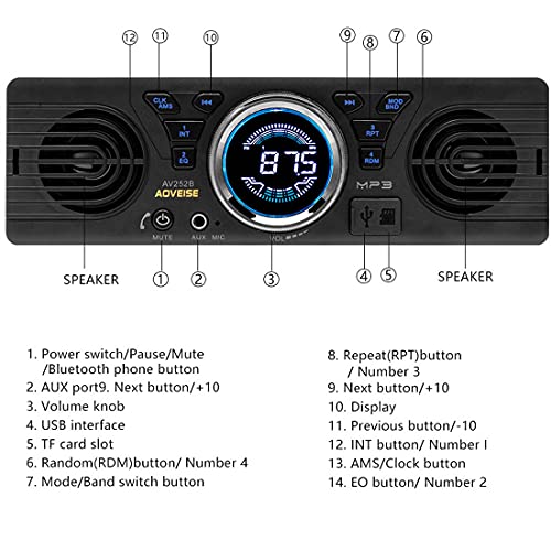 DONGMAO 1 din Autoradio Bluetooth Vivavoce Stereo