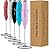 Simple Craft Milk Frother Handheld Drink Mixer - Mini Coffee Frother Electric Handheld Foamer With Stainless Steel Whisk & Stand - Portable Frother Electric Whisk For Coffee, Latte, Matcha (Black)
