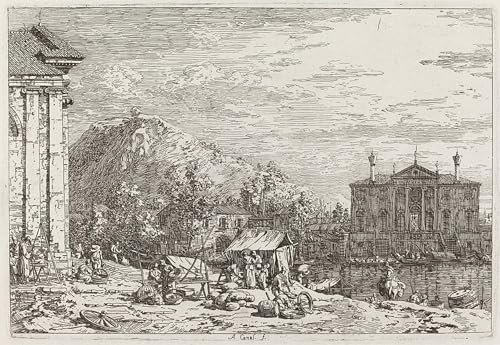 Tableaux le marché de Dolo Canaletto pour salon élégant et moderne