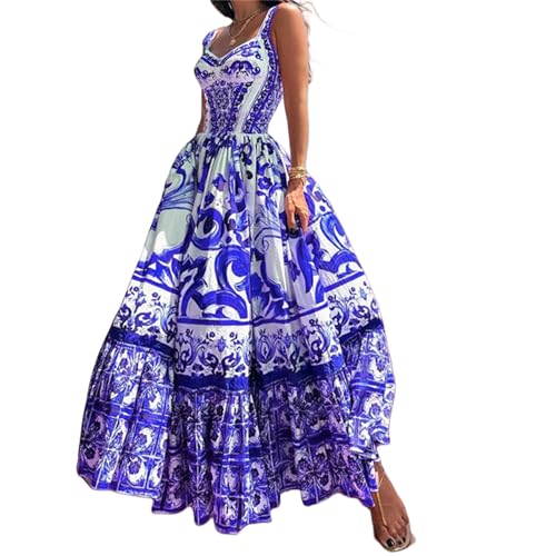 Robe longue d'été haut de gamme coupe fluide et finitions soignées