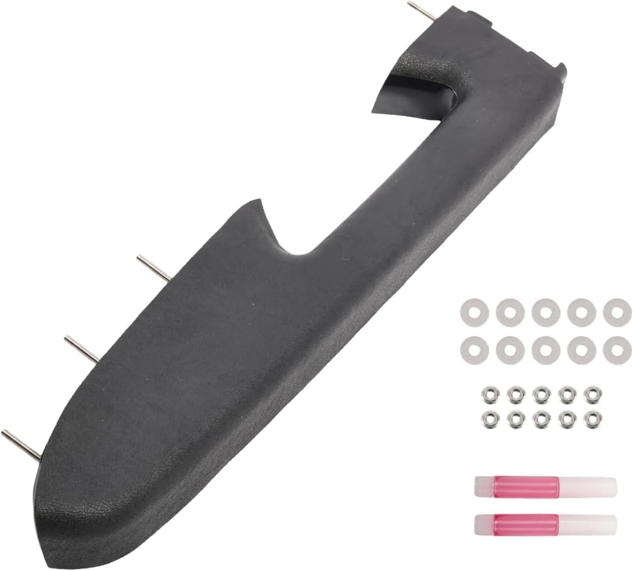 Black Front Left Driver Side Armrest Repair Kit Compatible with Sierra Silverado 1500 2500HD 3500HD 2010-2014 Door Panel Release Handle Below Armrest 22818465