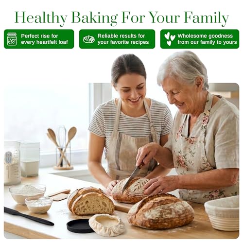 Image of Organic Sourdough Starter - Non-GMO Dehydrated Heirloom Style Organic Sourdough Starter Kit for Sourdough Bread, Pizza, Buns, Pancakes, Muffins | Easy to follow instructions.