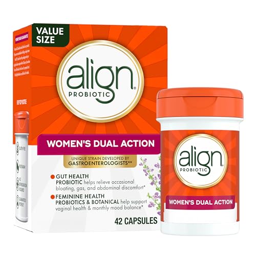Image of Align Probiotic, Womens Dual Action, Vaginal Probiotics for Women, Womens Probiotic for Vaginal Health Support, with Probiotics for Digestive Health, 42 Probiotic Capsules