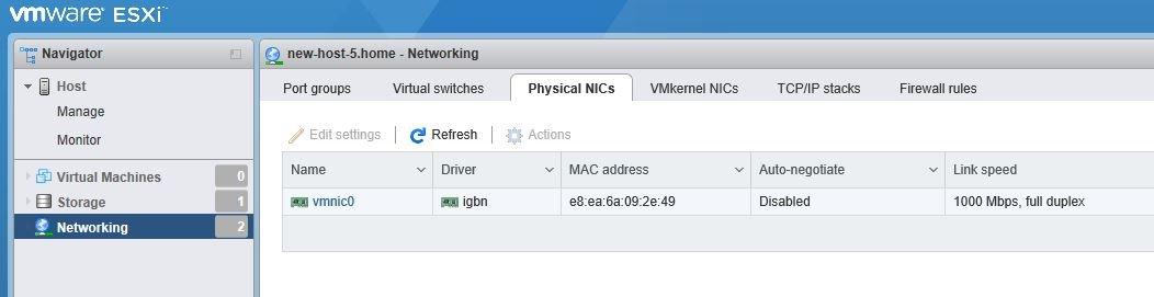 Working with VMWare ESXi 6.5