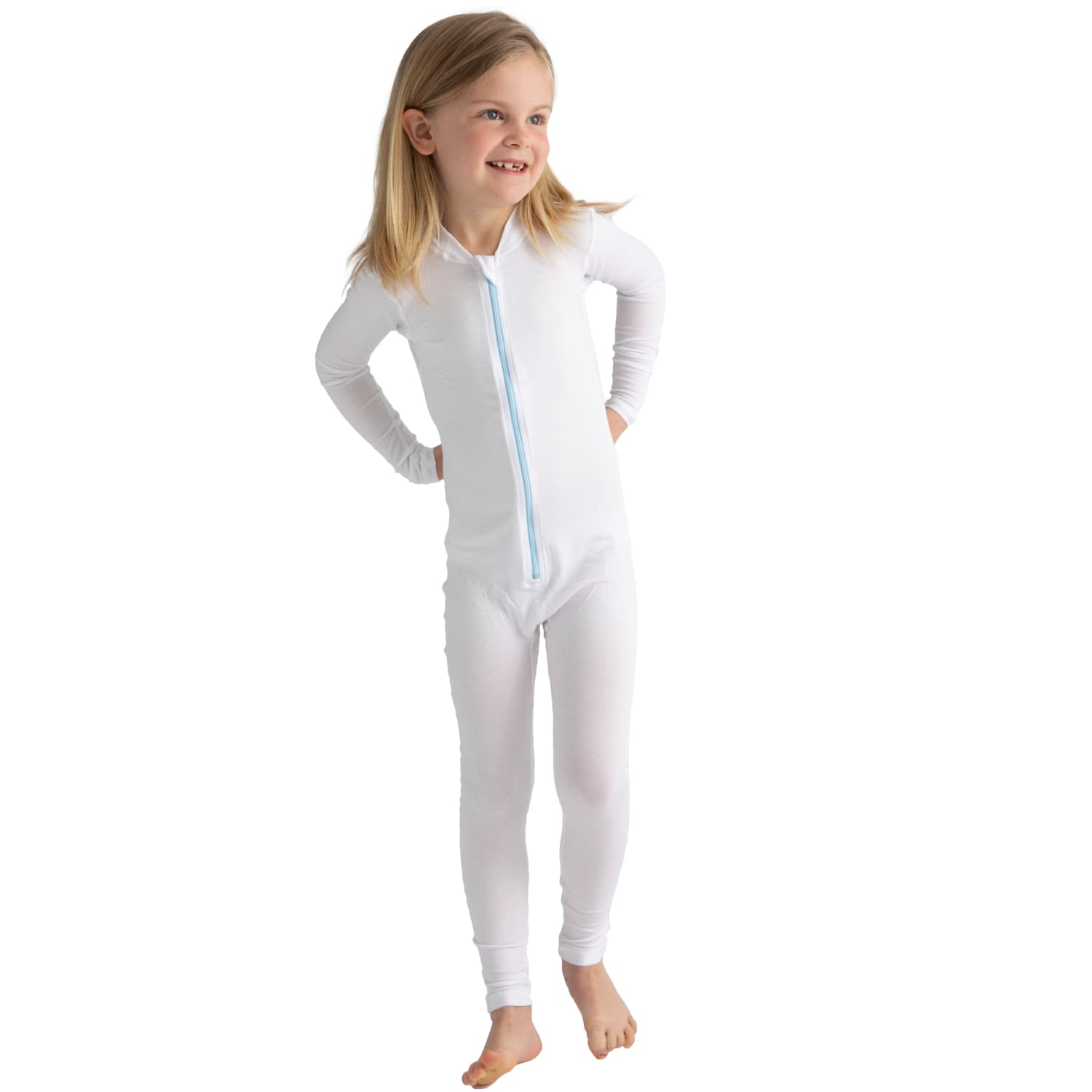AD RescueWearWrap-E-Soothe Eczema Clothing, Tencel Body Suit for Toddlers, White, One Size