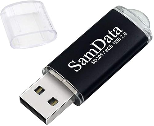 Miniatura 23 de Unidades flash USB de 16 GB, 1 paquete de unidades USB 2.0 para almacenamiento de datos, unidad de salto con indicador LED (negro, 16GB-1Pack)