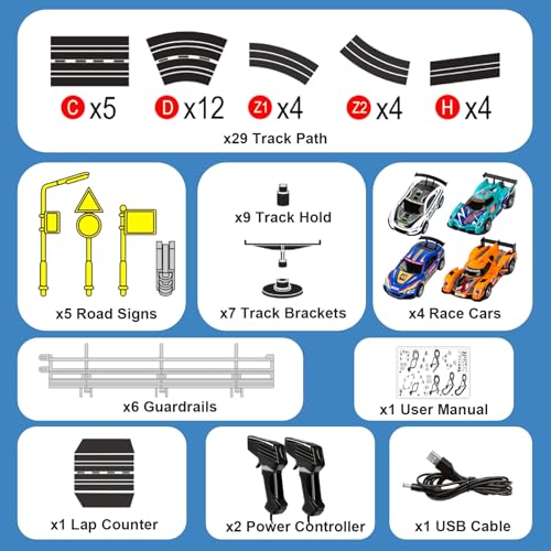 16ft 1:43 Scale Slot Car Track
