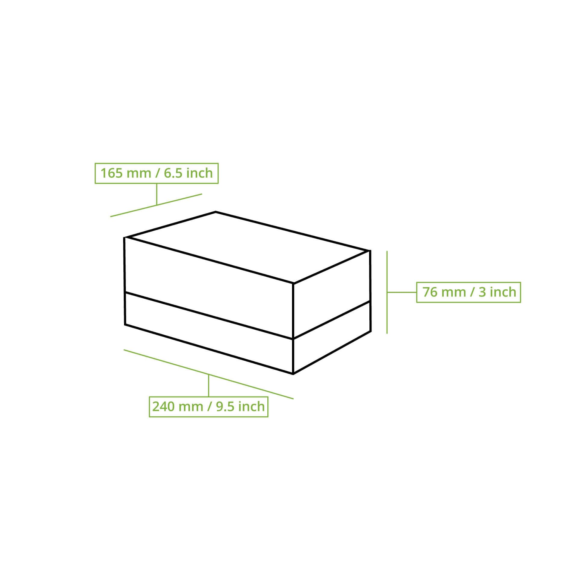 BIOZOYG 125 uds caja para 6 cupcakes con ventana, blanca