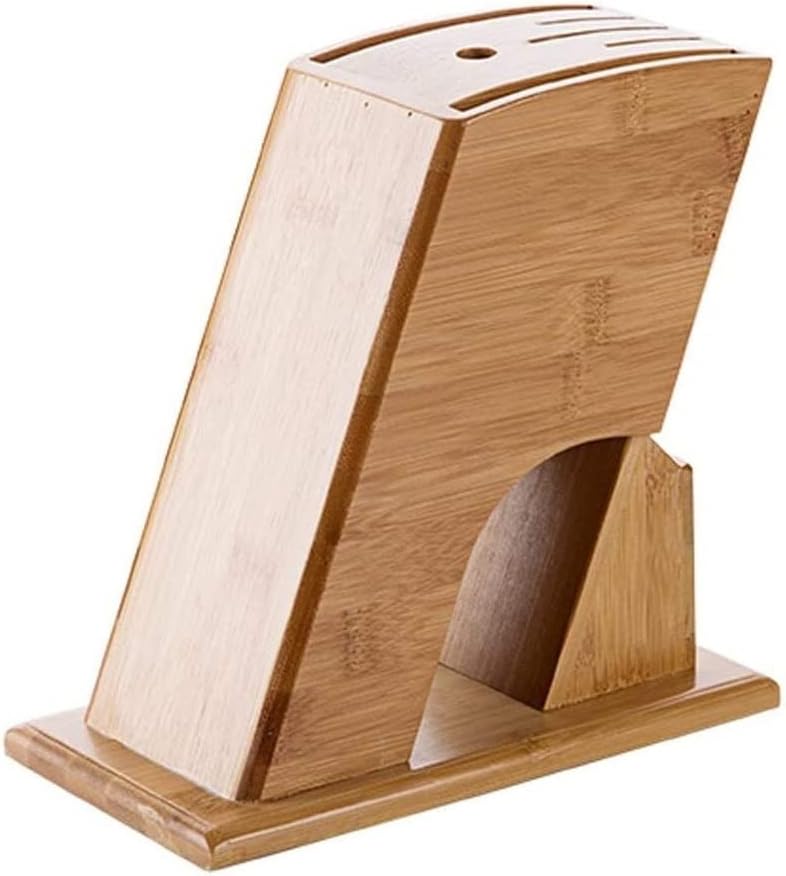 Knife Block Storage Stand Kitchen,Only Selling Cutter Holder,Large Capacity Bamboo Rack Cutlery Display