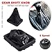 Hacreyatu 5 Speed Gear Shift Knob Anti-dust Cover Black Waterproof Auto Gear Shift Lever Stick Boot Cover，PU+ABS ， for Peugeot 206 406