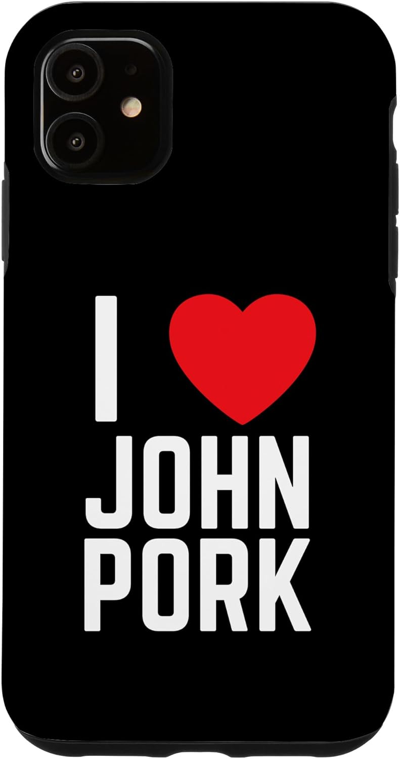 iPhone 13 I Heart John Pork Funny Genz Meme Case