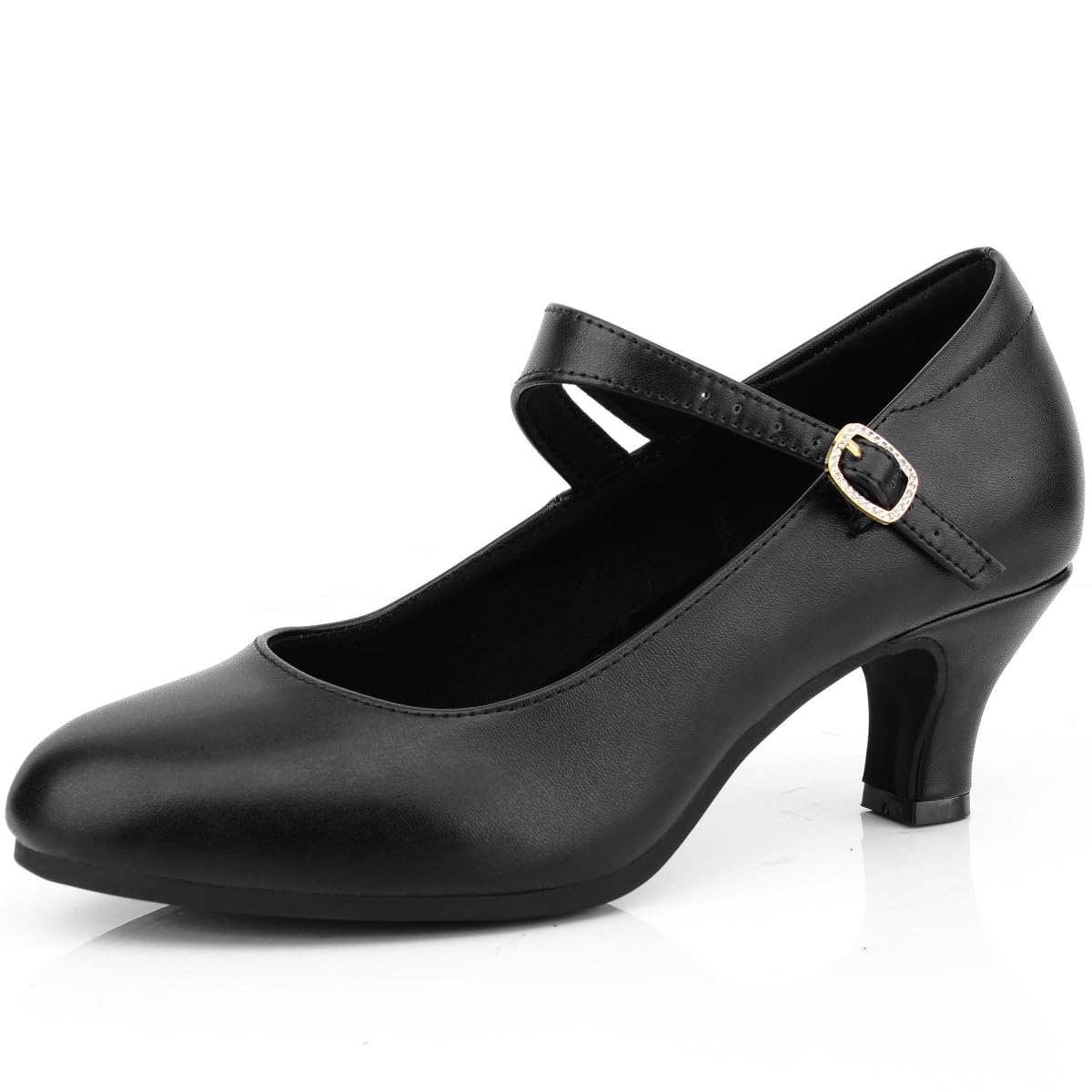 Ankle Strap Dance Heels Womens Character Shoes Ballroom Latin Dress Pumps