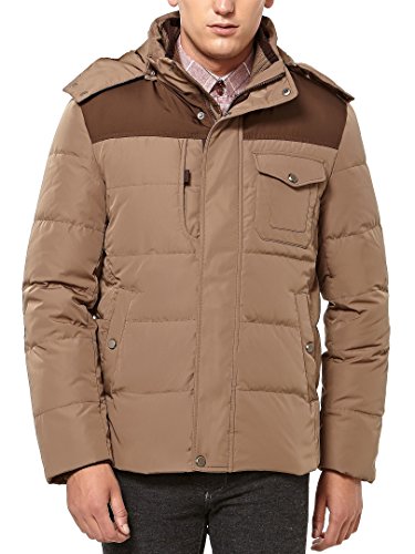 BOSIDENG Hombres Abajo Parka con Campana - Capucha extraíble y Cuello y puños de Punto elástico