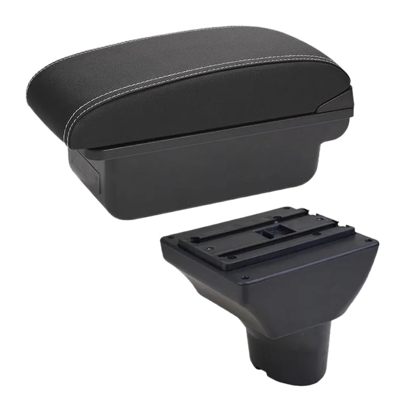 HCKCLMBMZW For Hyundai For I20 Armrest Box Interior Parts Details Special Retrofit Center Storage Car Accessories Car Armrest Center Console(C3 Black White Nousb)