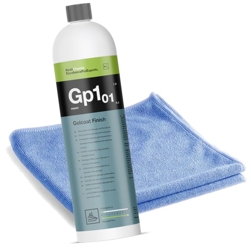 ChimpTools - Koch Chemie Marine Gp1.01 Gelcoat Finish Glanzpolitur für Gelcoats und Bootslacke - Bootpolitur, Schiffspolitur, Hochglanzpolitur,Gelcoatpolitur 1L+ GRATIS Mikrofasertuch