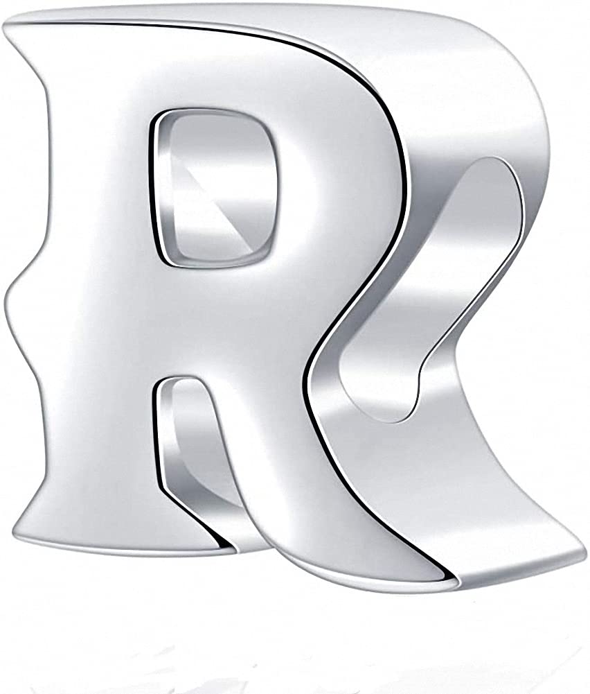 ABUN925 Sterling Silver Letter Initial A-Z Alphabet Charm Bead Fits Pandora Charms Bracelet,Necklace Jewelry Gift for Valentine's Day