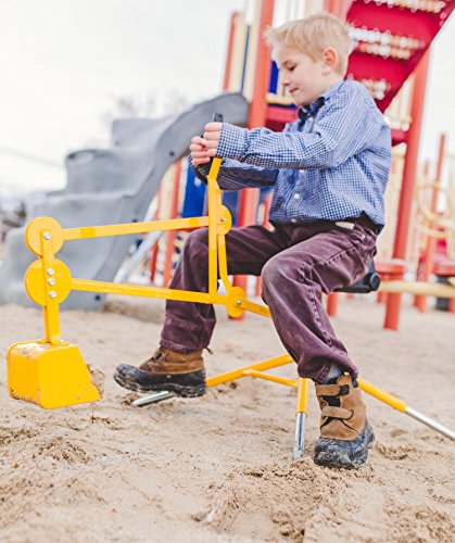 Childrensneeds.com Digger Toy With Telescoping Adjustable Legs That Raise Seat Height And Stabilize Backhoe For Digging (Yellow) #TOP5