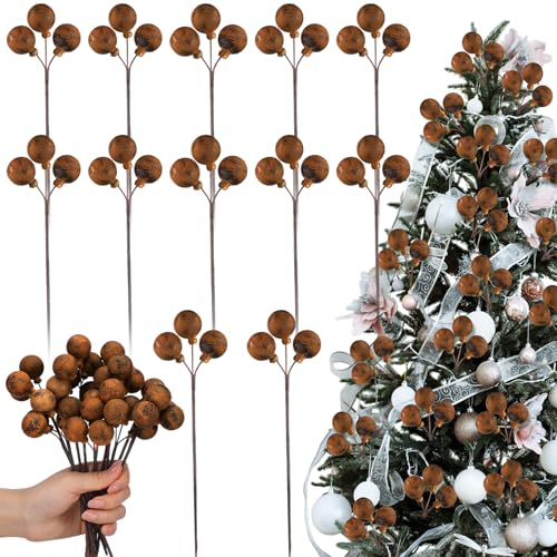 Suncalla 12 Pcs Copper Neutral Christmas Tree...