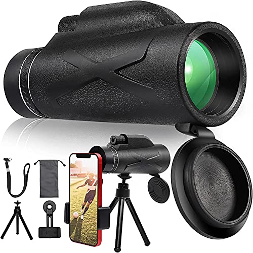 Qianglin Monokular Teleskop, HD 80x100 fernrohr Hochleistungs-Prismenteleskop, Handystativ Halterung, Vogelbeobachtung…